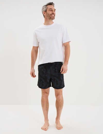 Short de bain noir homme