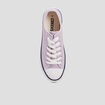 Tennis en toile &agrave; lacets mauve femme