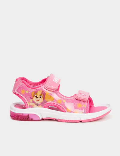 Sandales lumineuses Pat Patrouille rose fille