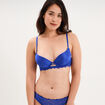 Soutien-gorge maxi push-up padd&eacute; bleu electrique femme