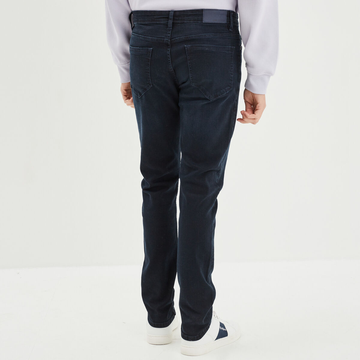 Jeans slim 5 poches denim blue black homme