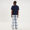 Ensemble pyjama pantalon t-shirt coton bleu femme