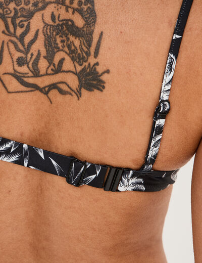 Haut de maillot de bain push up armatur&eacute; ecru femme