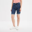 Bermuda en jean slim denim stone femme