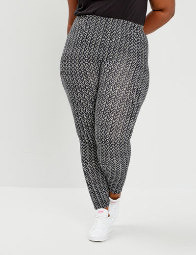 Legging en coton noir femme grande taille