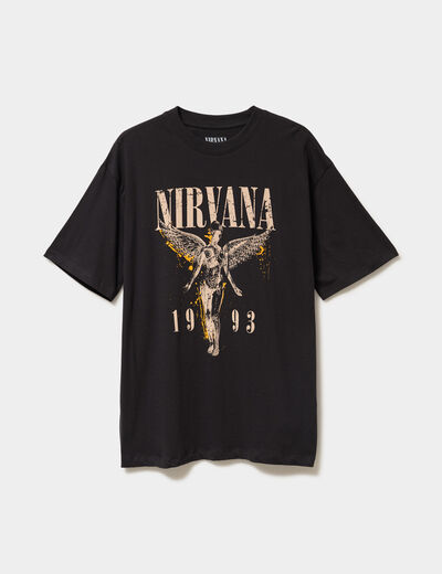 T-shirt manches courtes coton Nirvana gris foncé homme