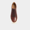Tennis basses en cuir marron homme