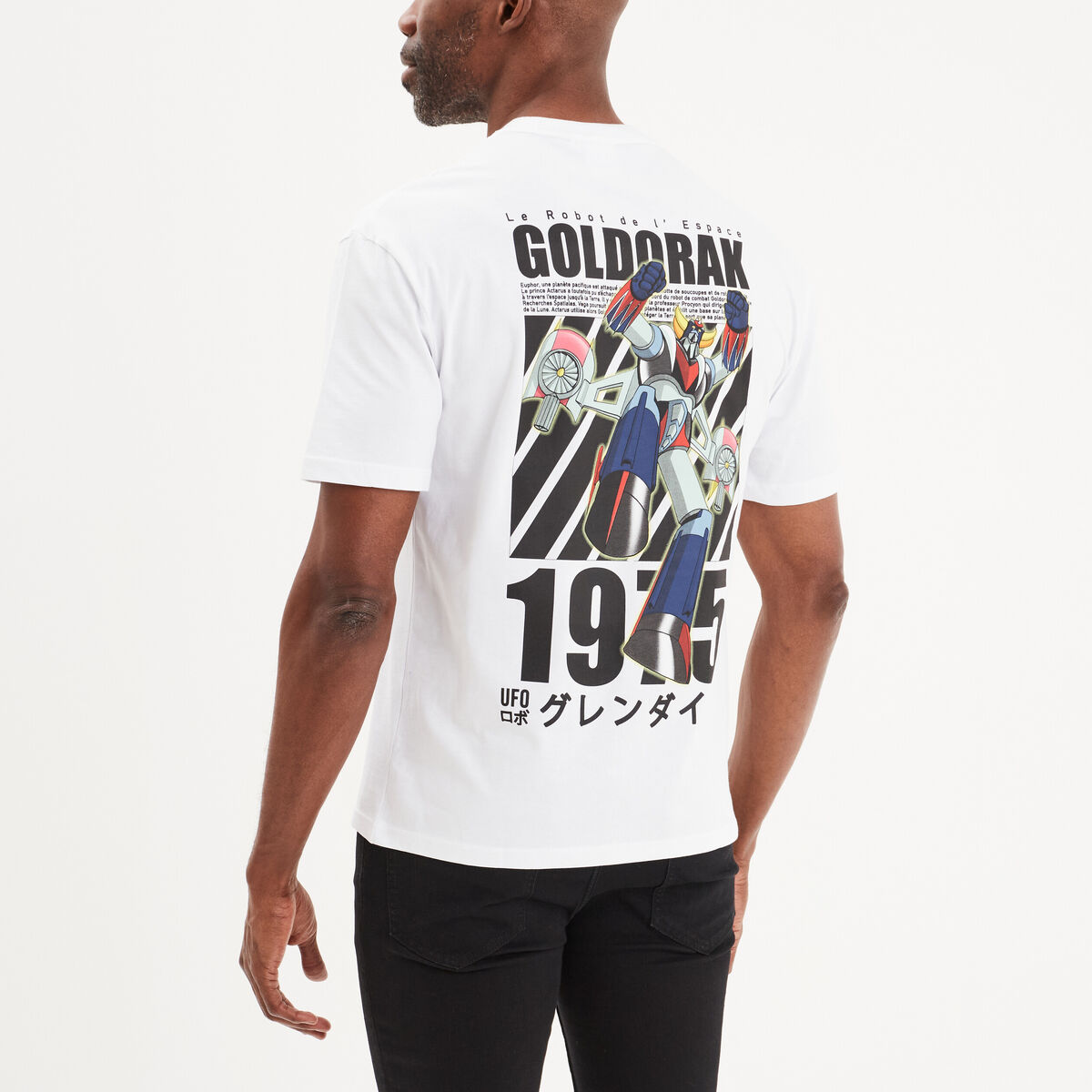 T-shirt manches courtes Goldorak blanc homme