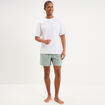 Short de bain droit taille &eacute;lastiqu&eacute;e vert pastel homme