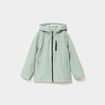 Blouson fourr&eacute; d&eacute;perlant &agrave; capuche vert pastel fille