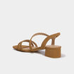 Sandales su&eacute;dine tress&eacute;es marron femme