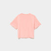 T-shirt manches courtes coton rose poudr&eacute;e fille