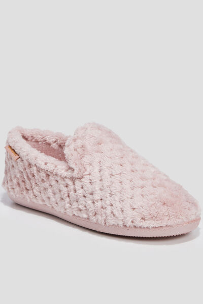 Chaussons Isotoner rose femme