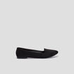 Ballerines esprit mocassins plates noir femme