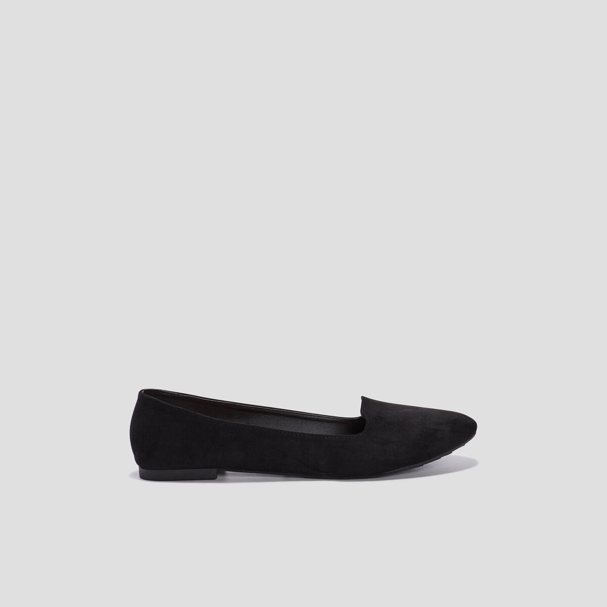 Ballerines esprit mocassins plates noir femme