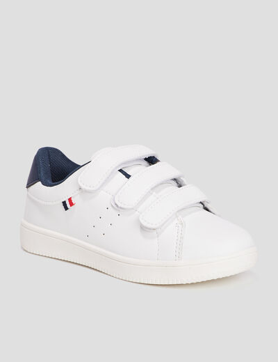 Tennis Creeks &agrave; scratchs blanc gar&ccedil;on