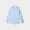 Chemise oversize popeline de coton bleu ciel femme