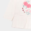 T-shirt à volants coton Creeks creme bébé fille