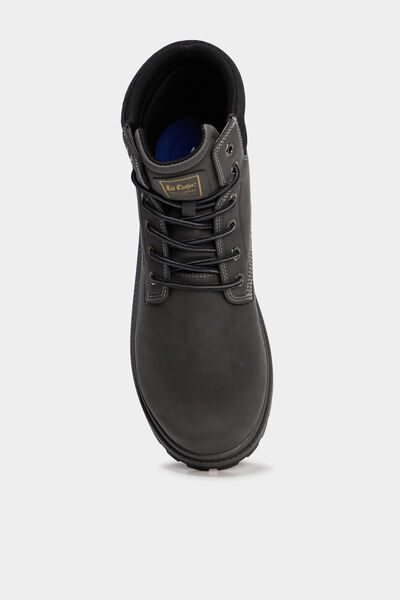Boots &agrave; lacets avec semelle crant&eacute;e gris homme