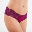 Shorty en dentelle fils métallisés rouge femme
