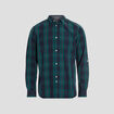 Chemise droite manches 3/4 vert emeraude homme
