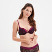 Soutien-gorge dentelle maxi push-up rouge femme