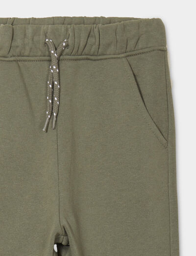 Pantalon de jogging taille élastiquée vert kaki garçon