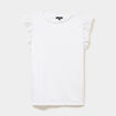 D&eacute;bardeur volants broderie anglaise blanc femme