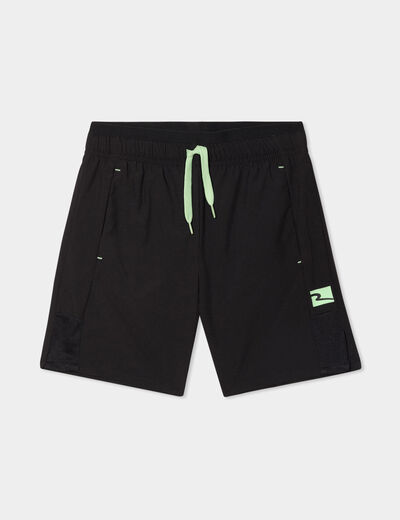 Short de jogging taille élastiquée noir garçon