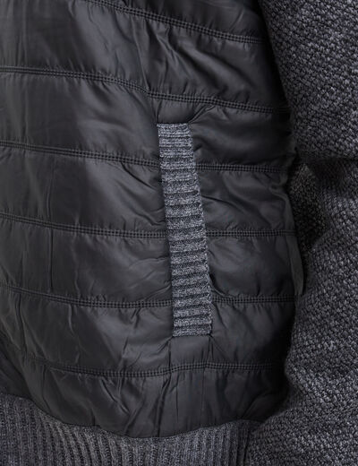 Gilet matelassé zippé Trappeur gris foncé homme