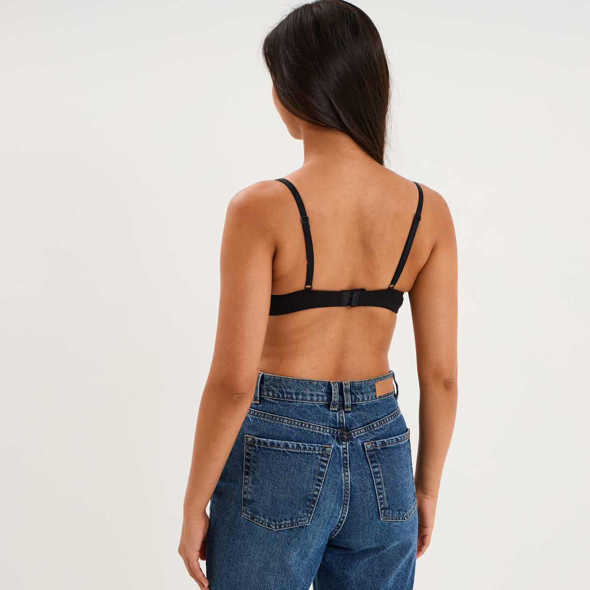 Soutien-gorge triangle coton majoritaire noir femme
