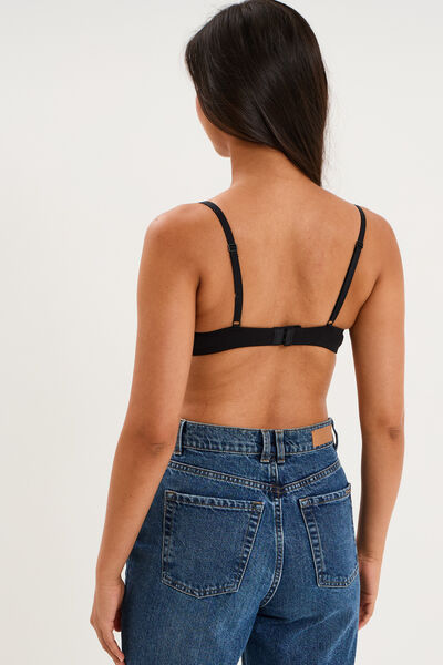 Soutien-gorge triangle coton majoritaire noir femme