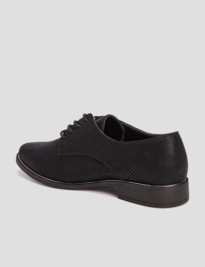 Derbies à lacets noir femme