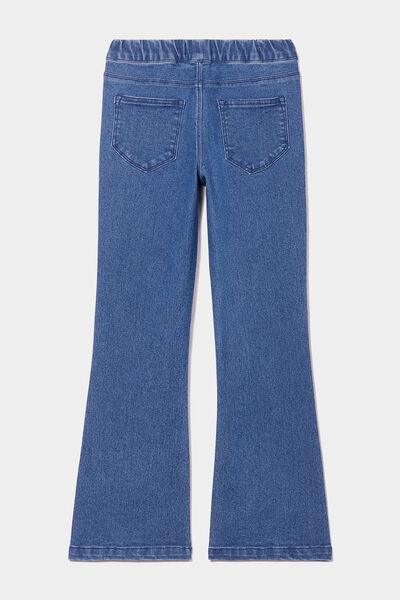 Jegging flare taille &eacute;lastiqu&eacute;e denim stone fille
