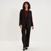 Blazer ajust&eacute; mi-long 1 bouton noir femme