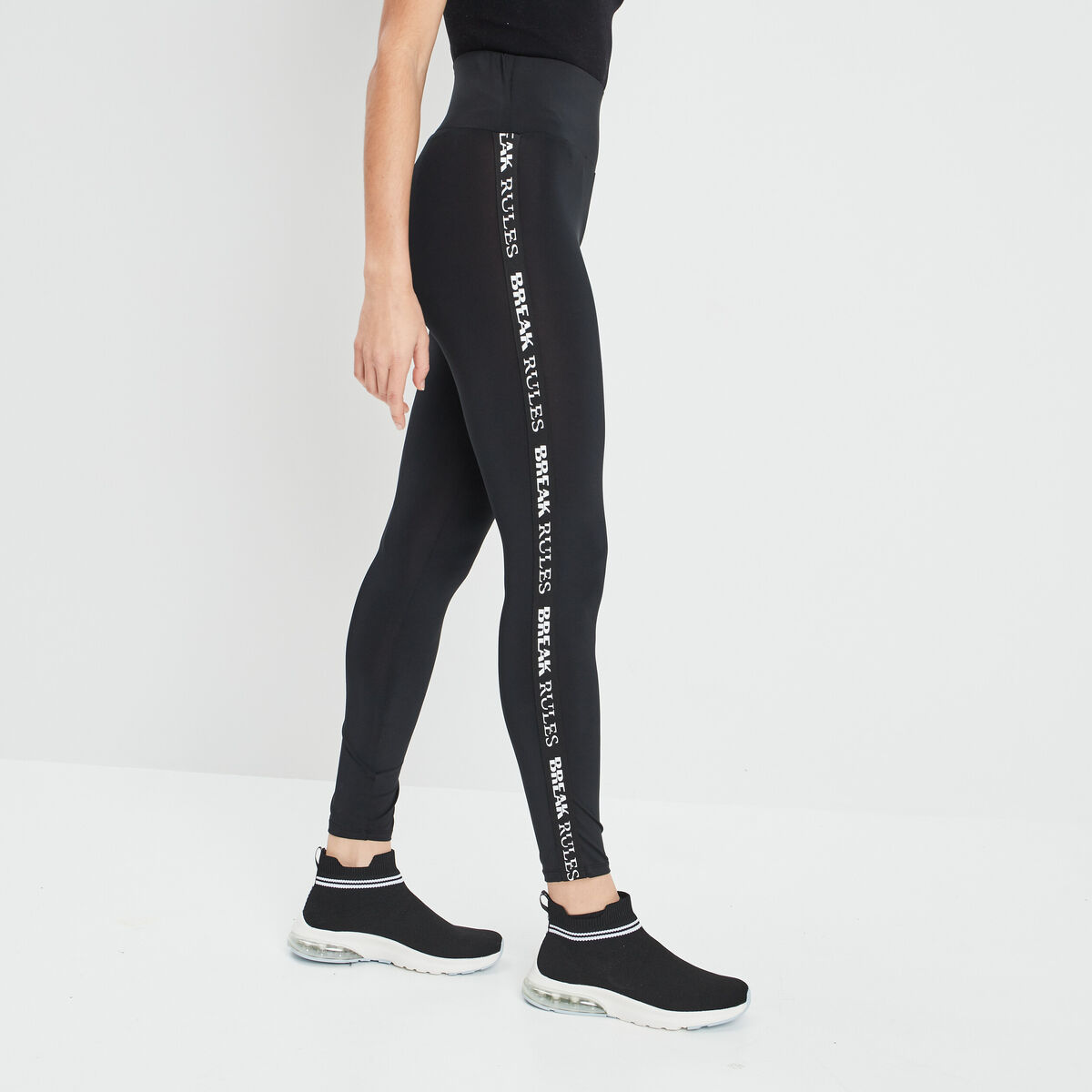 Legging taille extra haute noir femme