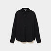 Chemise manches longues noir femme