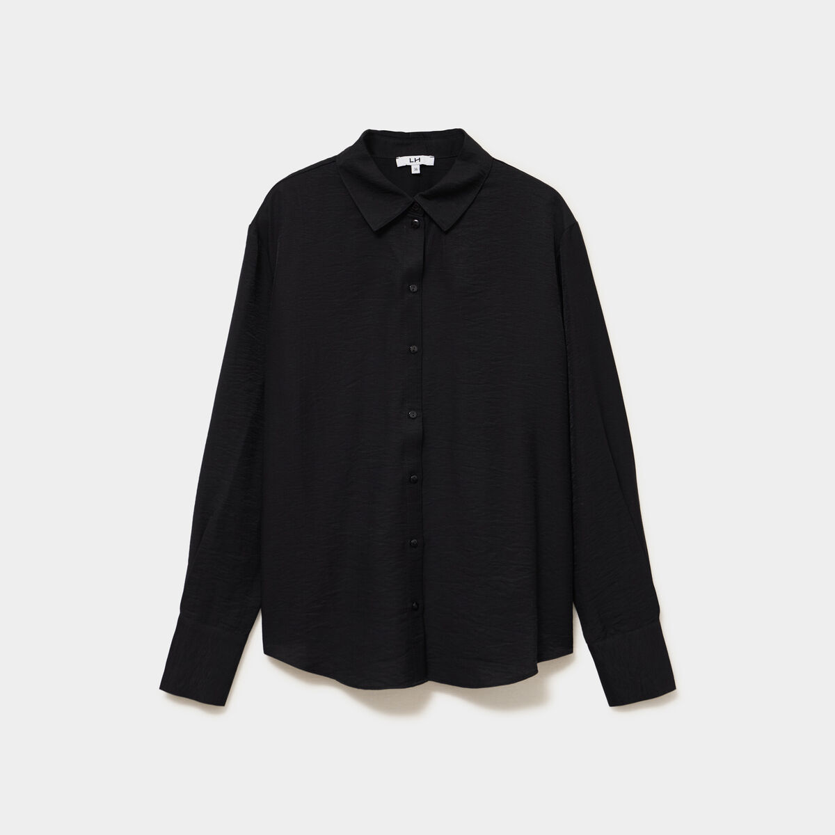 Chemise manches longues noir femme