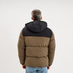 Doudoune d&eacute;perlante &agrave; capuche amovible taupe homme