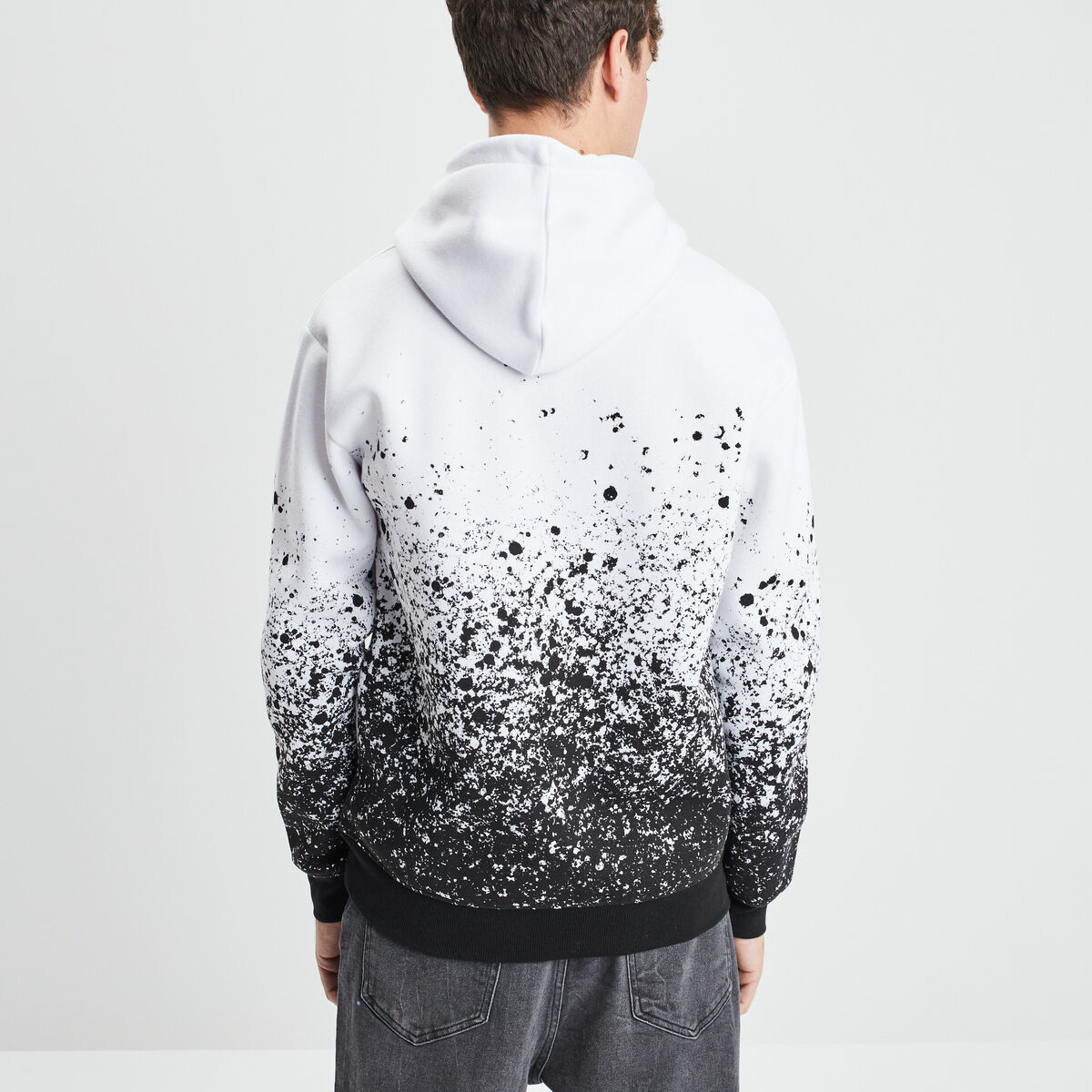 Sweat à capuche hoodie blanc homme