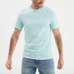 T-shirt droit en coton manches courtes bleu turquoise homme