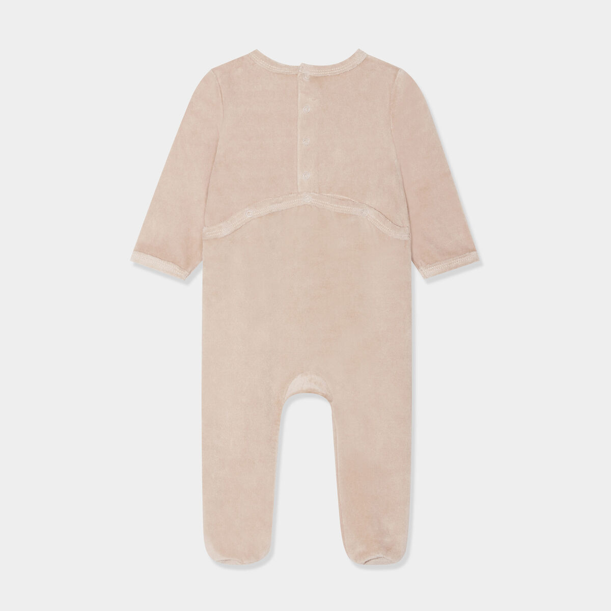 Dors-bien manches longues boutonn&eacute; beige b&eacute;b&eacute;