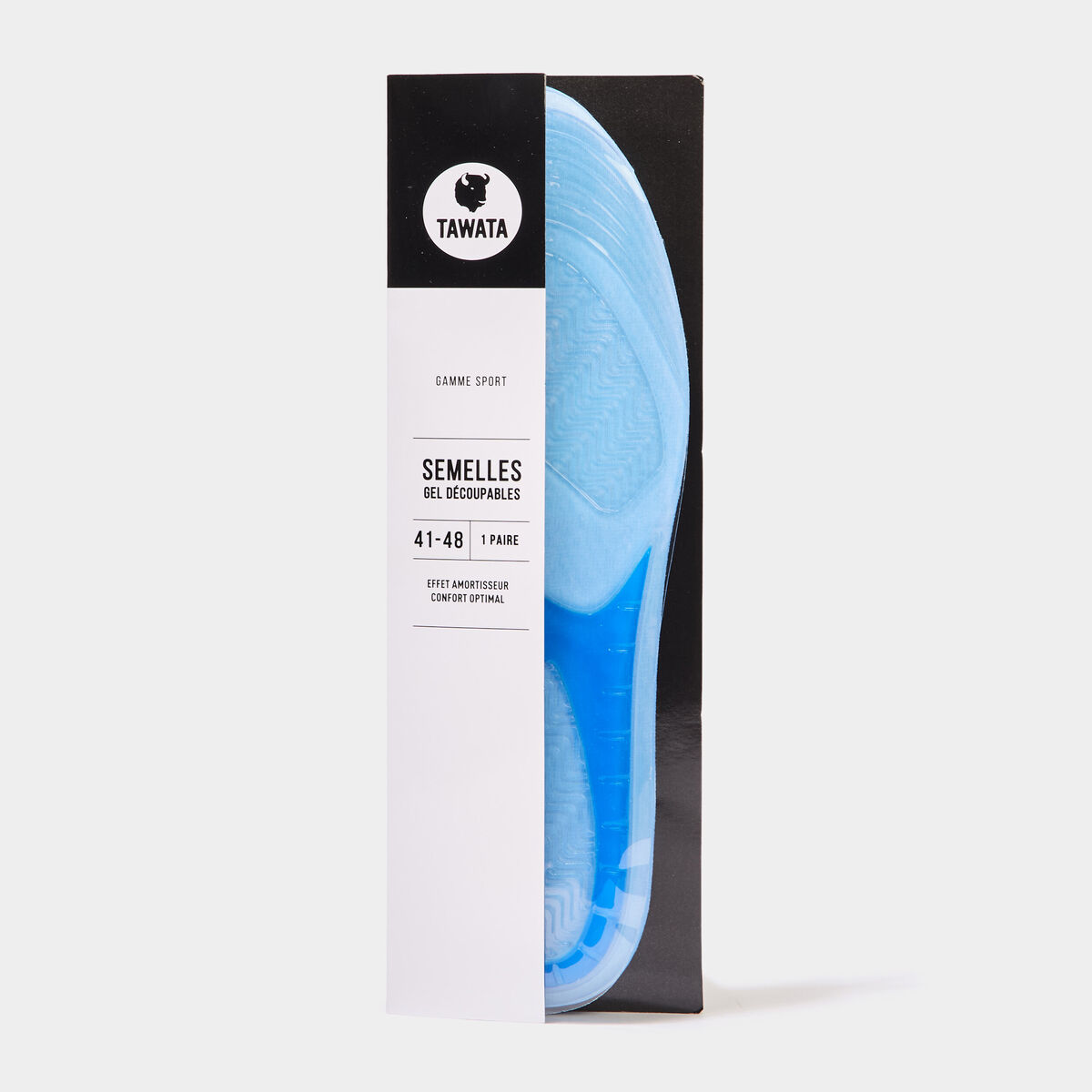 Semelles gel d&eacute;coupables bleu mixte
