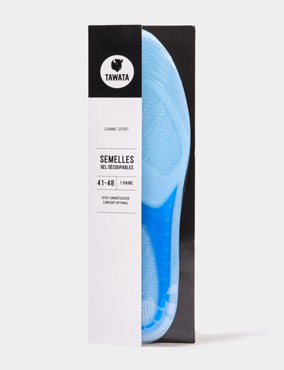 Semelles gel découpables bleu mixte
