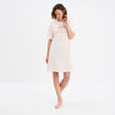 Chemise de nuit manches courtes vieux rose femme