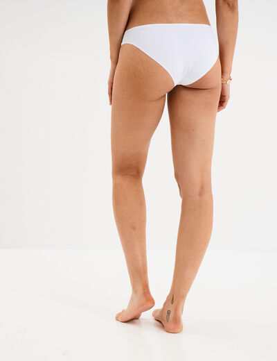 Culotte microfibre sans coutures blanc femme