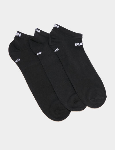 Lot 3 paires chaussettes invisibles Puma noir homme