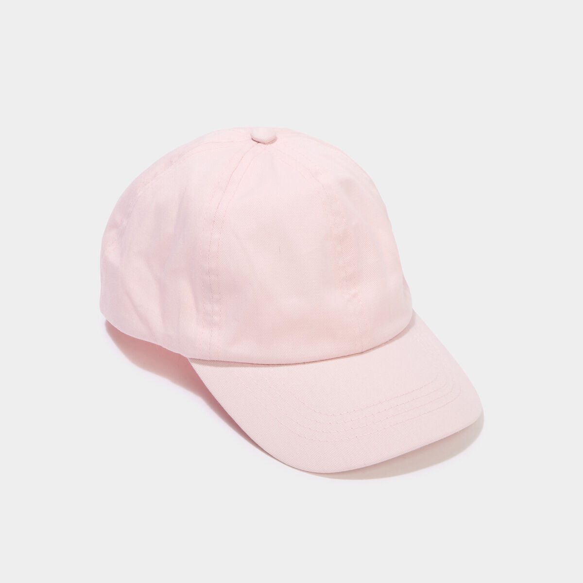 Casquette bomb&eacute;e ajustable coton rose fille