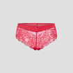 Shorty en micro dentelle rouge femme