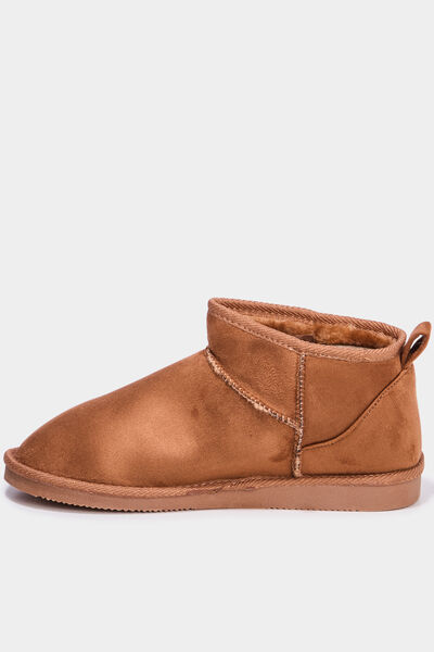 Bottines fourr&eacute;es marron femme